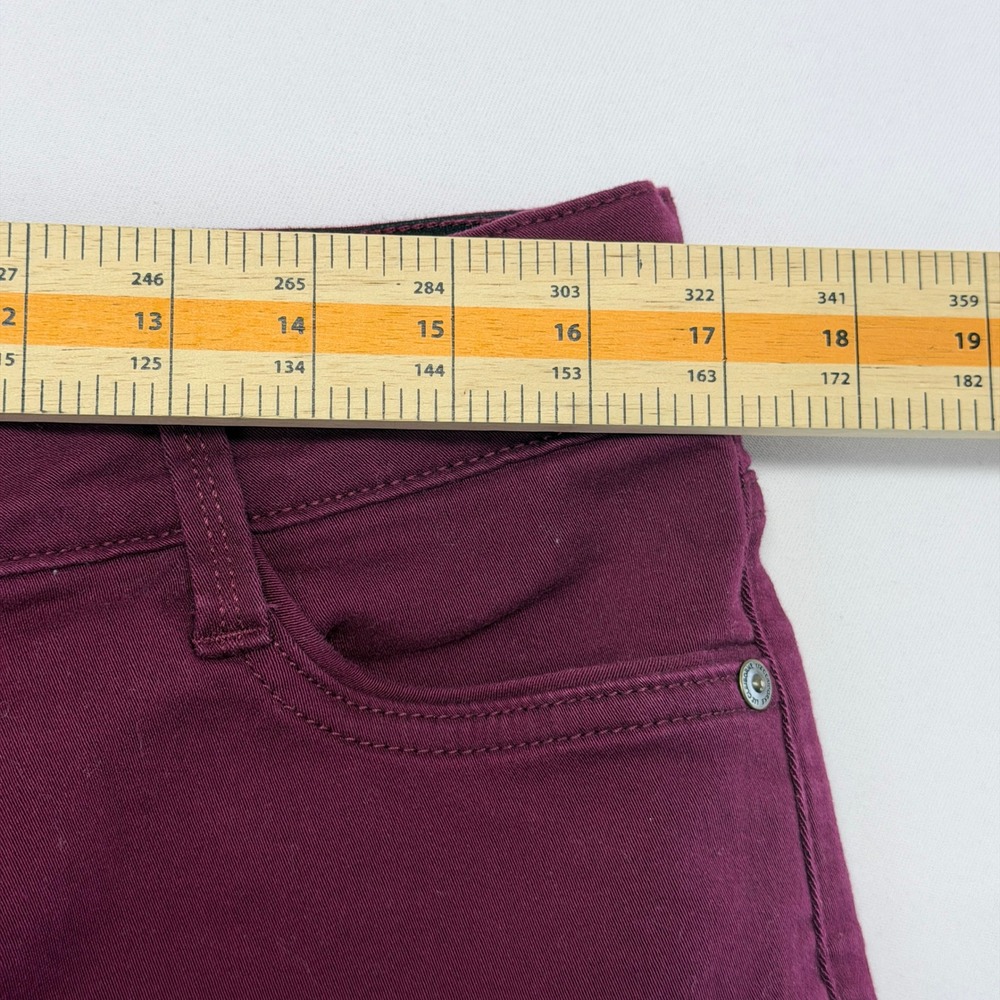 Liz Claiborne Sara Slim Leg Mid-Rise Pants Burgundy Plum 12P Petite - Picture 5 of 8